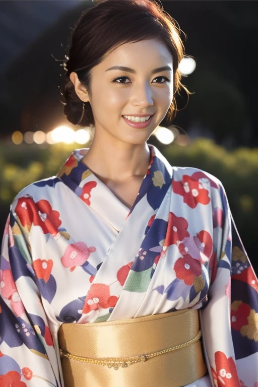 1girl,(wearing a gorgeous floral pattern kimono:1.2),(RAW photo, best quality), (realistic, photo-realistic:1.4), masterpiece, an extremely delicate and beautiful, extremely detailed, 2k wallpaper, Amazing, finely detail, extremely detailed CG unity 8k wallpaper, ultra-detailed, highres, soft light, beautiful detailed girl, extremely detailed eyes and face, beautiful detailed nose, beautiful detailed eyes,cinematic lighting,(on a mountain top,sunrise,new year sunrise),perfect anatomy,slender body,smiling <lora:new_hefu_:0.6> 
 <lora:takaokasaki_lora:0.8>