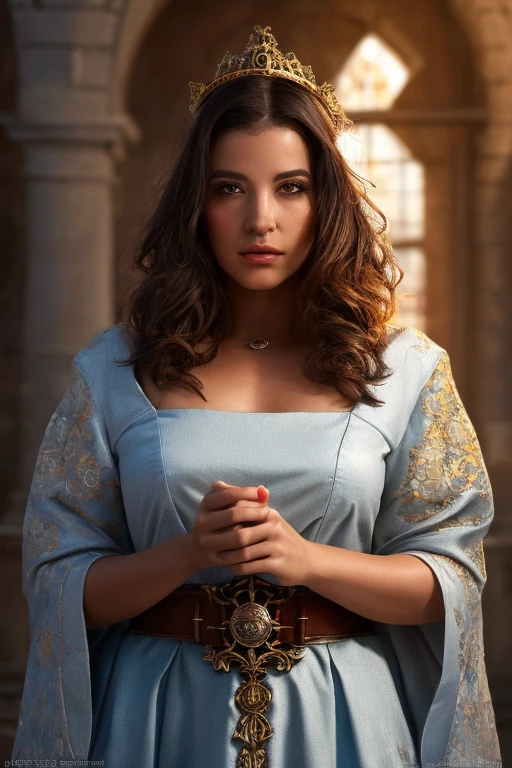 Masterpiece, best quality, Headshot of LaSirena69 as medieval princess stganding in front of a castle, princess robe, crown, masterpiece, best quality, highest quality, cinematic lighting, (volumetric lighting), extremely detailed CG unity 8k wallpaper, focused, 8k wallpaper, 4k wallpaper, extremely detailed, ultra realistic, photorealistic, sharp focus, absurdres, (HDR:1.2), (high contrast), photograph, detailed and intricate, instagram, portrait, highly detailed, digital painting, artstation, concept art, smooth, sharp focus, illustration, cinematic lighting, Style-Princess,,<lora:LaSirena69-10:0.80>