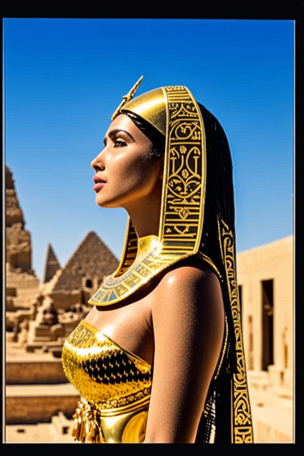 <lora:LCM_LoRA_Weights_SD15:1>,masterpiece,best quality,a photo of j3ss1ka,woman,dressed as an Egyptian princess,head focus,OverallDetail,<lora:00_Jessika_Green_v2:0.8>,futuristic Egyptian scenery,sunny day,