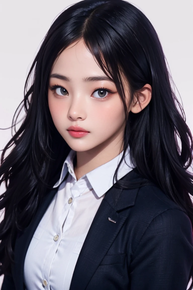 1girl,solo,collared shirt,blazer,facing viewer,
upper body,simple background
<lora:Lovesh-MinjiV1:1>