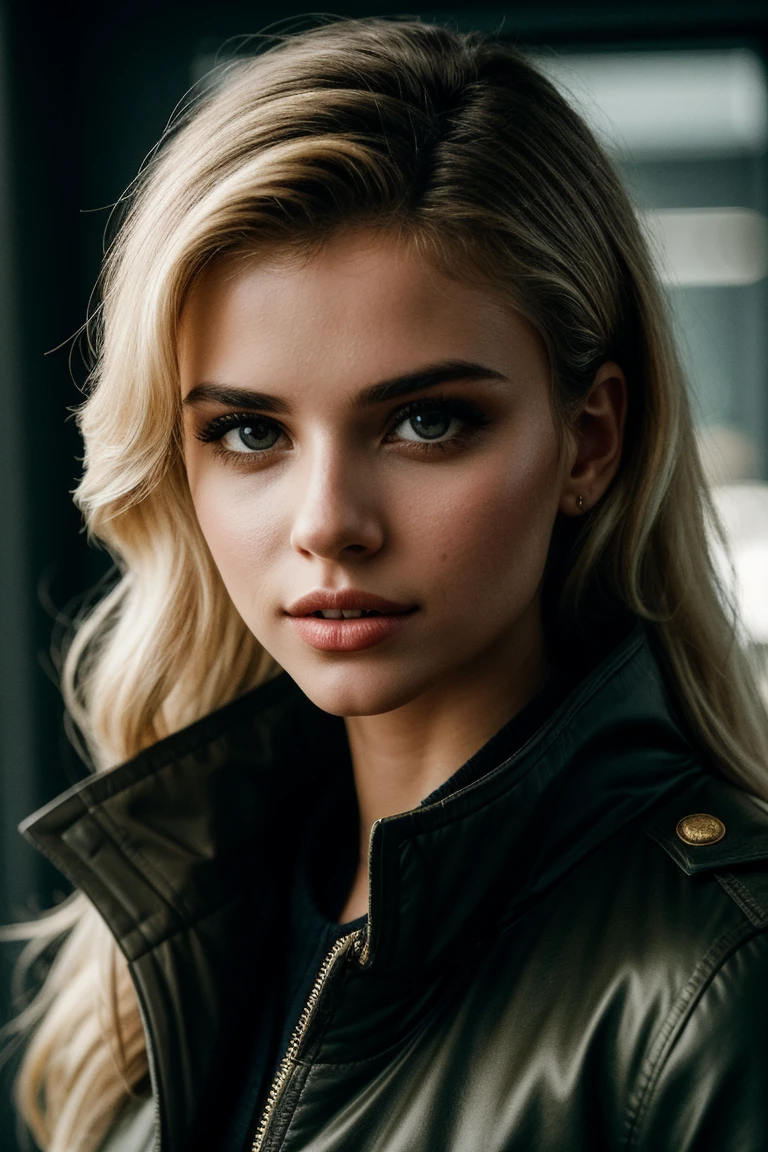 beautiful woman (b3bahan-775:.99), beautiful hair, ((closeup portrait:1.3)), ((face focus)), (((London))), natural skin texture, ((leather jacket, long sleeve top, and straight-leg pants :1.2)), 24mm, 4k textures, soft cinematic light, adobe lightroom, photolab, hdr, intricate, elegant, highly detailed, sharp focus, ((((cinematic look)))), soothing tones, insane details, intricate details, hyperdetailed, low contrast, soft cinematic light, exposure blend, hdr, faded