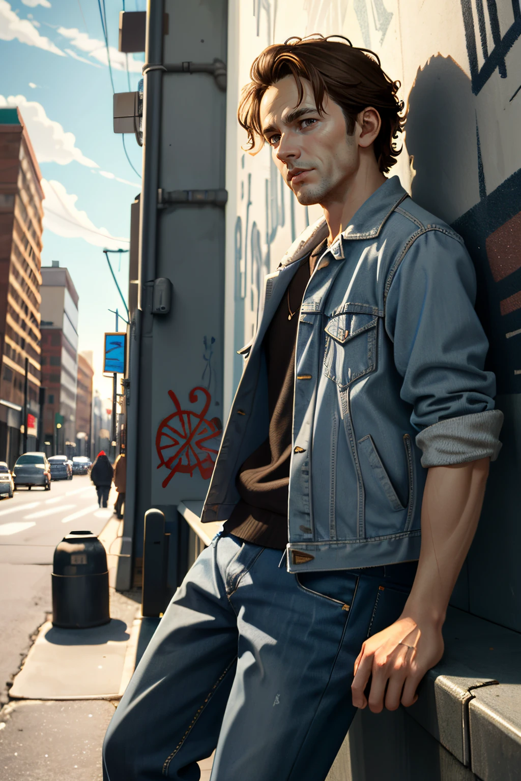 ((ultra detailed, masterpiece, absurdres))
<lora:UncSam:0.9>
UncSam, 1boy, solo, short hair, brown hair, Loft apartment, large windows, standing, modern fashion, tailored urban chic