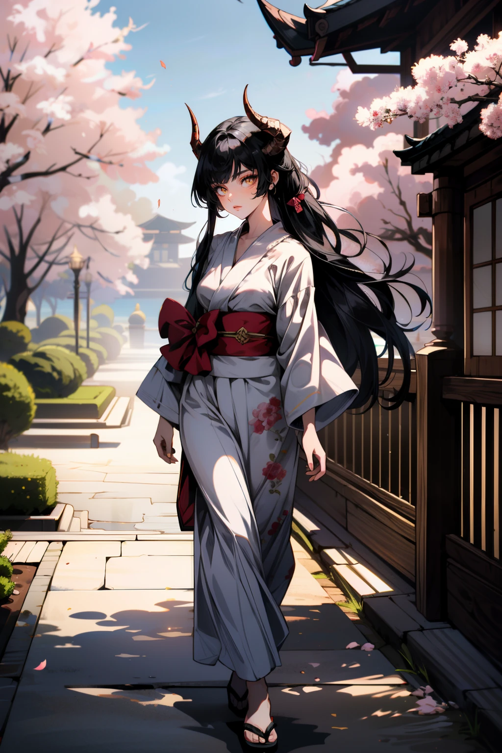 ((ultra detailed, masterpiece, absurdres))
 <lora:TKNEliza:0.9>
TKNEliza, 1girl, solo, black hair, long hair, bangs, demon horns, yellow eyes, On a beach during a vibrant sunset, sundress, playing with the waves