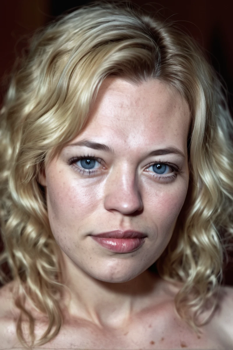 JeriR07, (very close up) portrait of a 26yo woman posing with blonde slightly wavy hairand looking at viewer, erotic moody, indoor, (skin texture), (detailed face),
<lora:JeriR07_SDXL2:0.95>