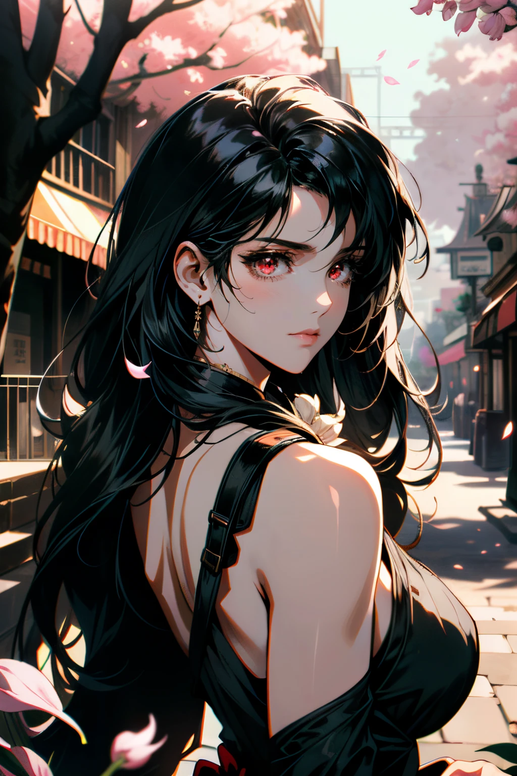 ((ultra detailed, masterpiece, absurdres))
 <lora:FF7Tifa:0.9>
FF7Tifa, 1girl, solo, long hair, black hair, red eyes, Cherry blossom avenue in spring, pink tulle skirt, soft daylight, dynamic lighting, detailed fallen petals