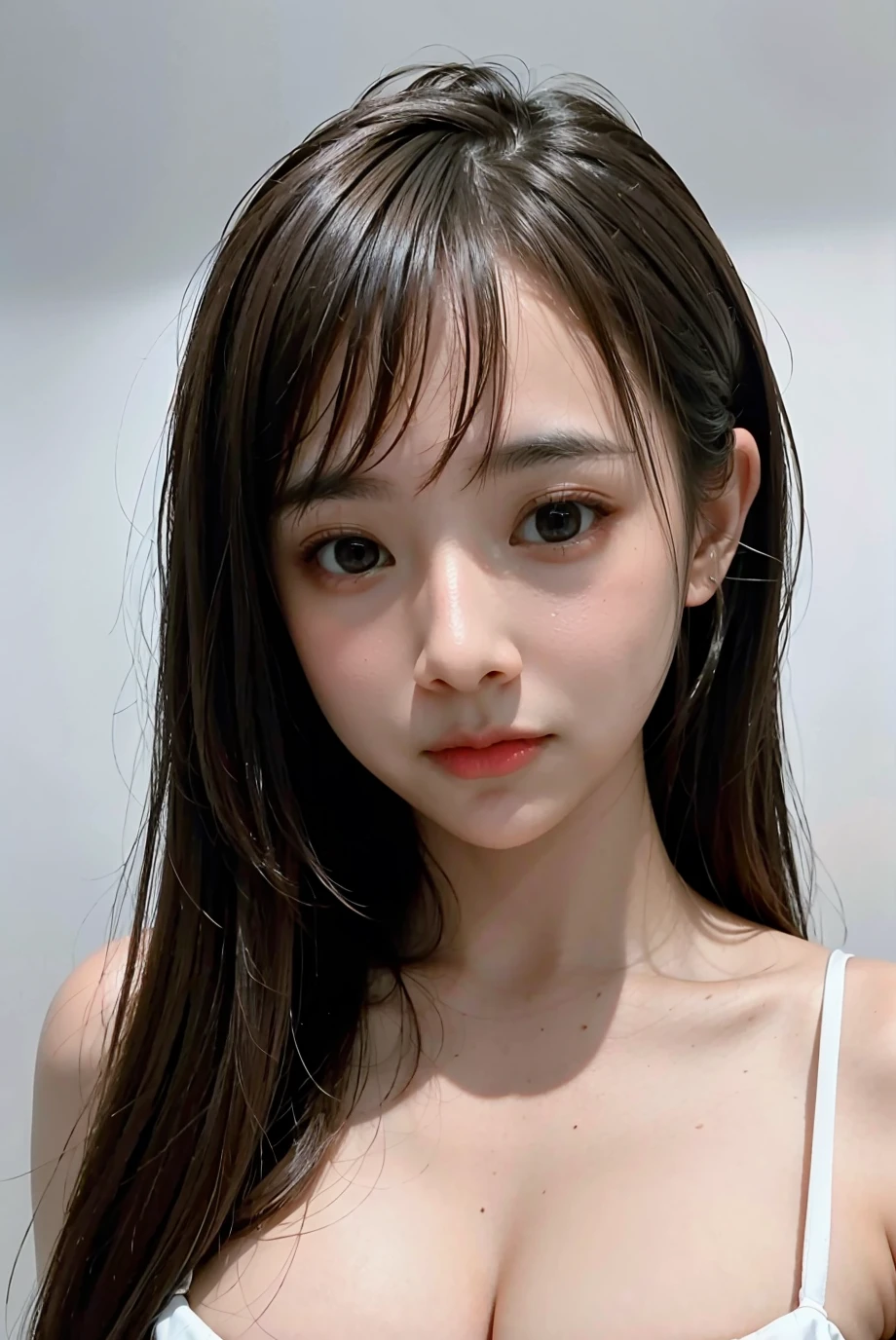 (masterpiece), best quality, perfect face, 1girl, black formal dress, white background, <lora:Munkaew-04:1>