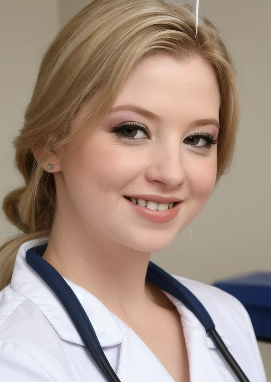 sunny_lane, a close-up portrait photo of a dressed as a nurse, 1girl,solo,looking at viewer,smile,blonde hair <lora:sunny_lanev1:1>, realistic, BREAK, [highly-detailed], [ultra-detailed], [hyperdetailed], BREAK, ultra-realistic, photorealistic BREAK