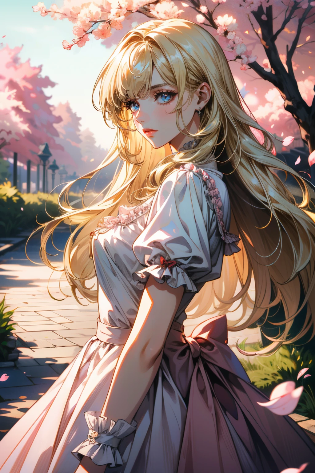 ((ultra detailed, masterpiece, absurdres))
<lora:TKNLili-000010:0.9>
TKNLili, 1girl, solo, long hair, bangs, blonde hair, blue eyes, Vintage train station, steam locomotive, platform lights, cinematic train station lighting
