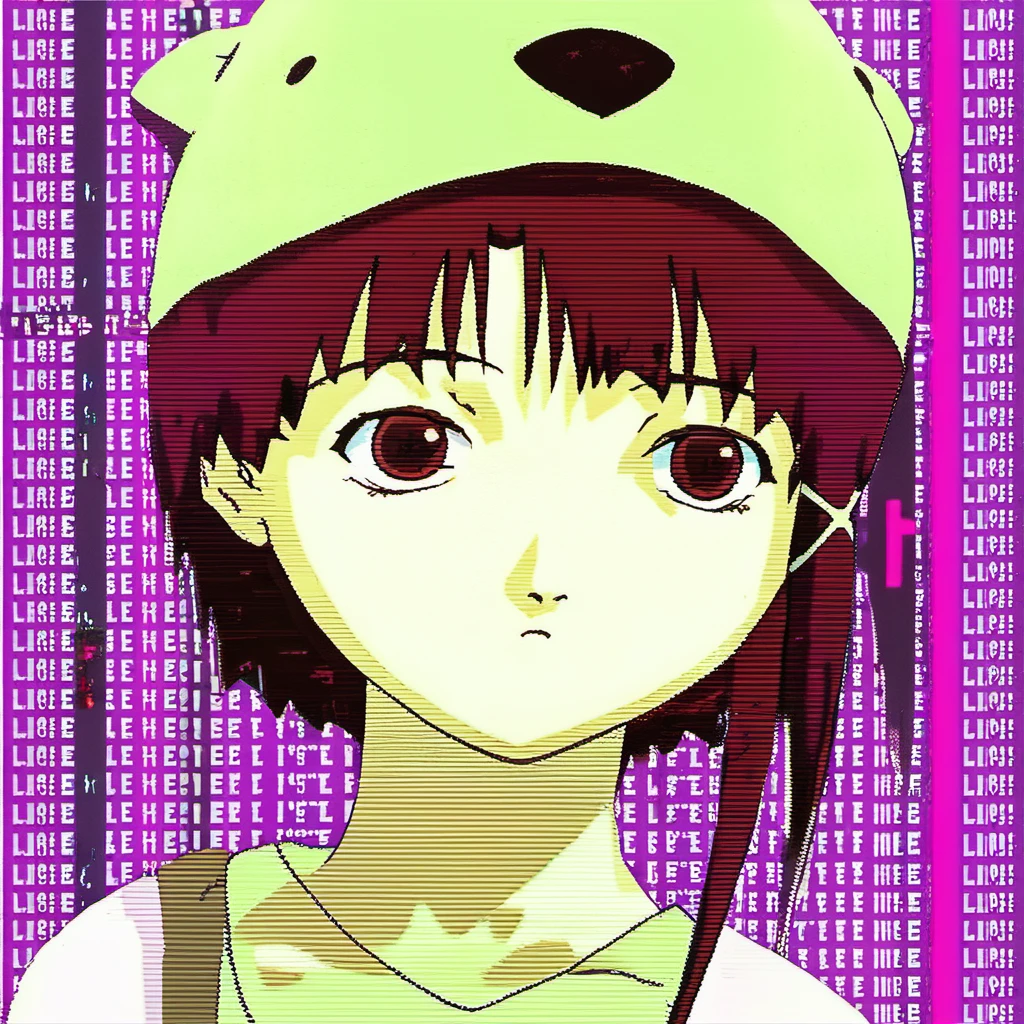 <lora:SDXLLainGlitch:1>, LainiaLain, Serial Experiments Lain, Anime Girl Glitch Glitchcore