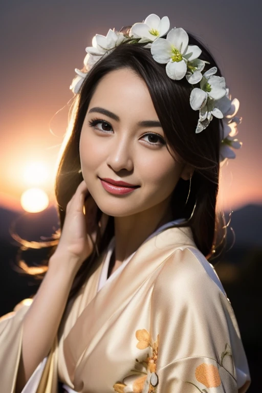 1girl,(wearing a gorgeous kimono:1.2),(RAW photo, best quality), (realistic, photo-realistic:1.4), masterpiece, an extremely delicate and beautiful, extremely detailed, 2k wallpaper, Amazing, finely detail, extremely detailed CG unity 8k wallpaper, ultra-detailed, highres, soft light, beautiful detailed girl, extremely detailed eyes and face, beautiful detailed nose, beautiful detailed eyes,cinematic lighting,(on a mountain top,sunrise,new year sunrise),perfect anatomy,slender body,smiling <lora:new_hefu_:0.6>
<lora:ogawaayaka_lora:0.7>