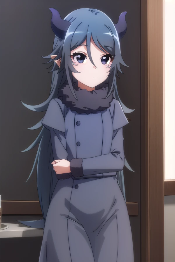 lutiabutte, <lora:lutia butte s2-lora-nochekaiser:1>,
lutia butte, long hair, bangs, black hair, hair between eyes, horns, pointy ears, (black eyes:1.5),
BREAK long sleeves, fur trim, fur collar,
BREAK indoors,
BREAK looking at viewer, (cowboy shot:1.5),
BREAK <lyco:GoodHands-beta2:1>, (masterpiece:1.2), best quality, high resolution, unity 8k wallpaper, (illustration:0.8), (beautiful detailed eyes:1.6), extremely detailed face, perfect lighting, extremely detailed CG, (perfect hands, perfect anatomy),