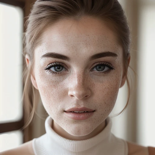<lora:danielleboker_sd15_512_128_64_v1:1> 1girl solo looking at viewer  wearing a turtleneck sweater  epiCRealism
