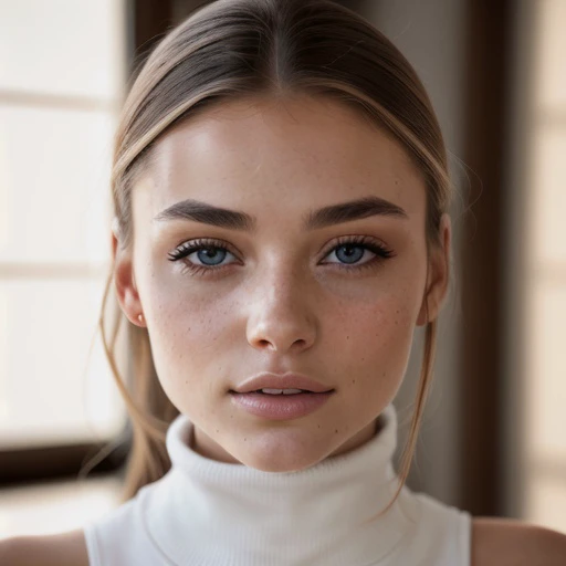 <lora:emiliabartoeck_sd15_512_128_64_v1:1> 1girl solo looking at viewer wearing a turtleneck sweater epiCRealism