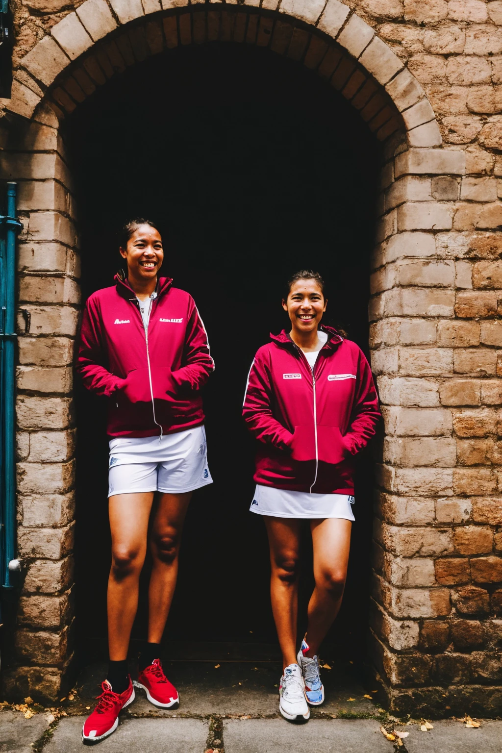(masterpiece, best quality, high resolution:1.2),
HDR, shot on Canon 5D Mark II, depth of field, intricate details,
two worker girls posing against a wall in an alley, <lora:ZH_ShotByElsaBleda_v1:0.8>, zh_shot_by_elsa_bleda, realistic, scenery,