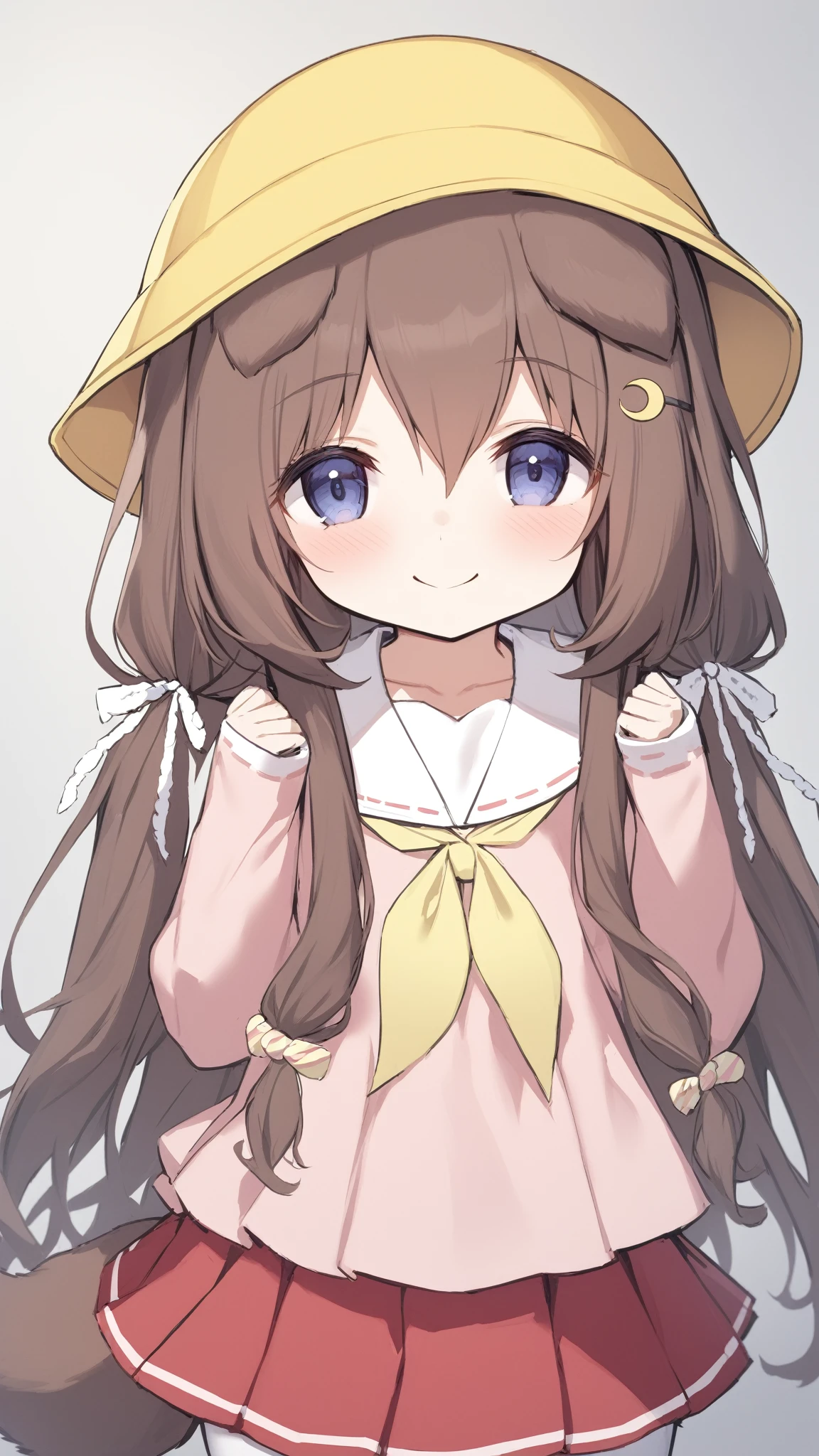 solo, kokonoerin, brown eyes, white dress,
looking at viewer, light smile, standing, upper body, straight-on,
BREK masterpiece, best quality, very aesthetic, by tsunako,
<lora:KokonoeRin_XL:1>