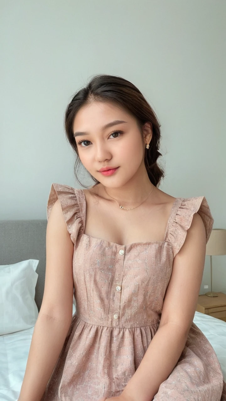 instagram photo, fashion photography, realistic a woman 20 year old a potrait Notchika <lora:Notchika:0.8>, wearing beautiful summer dress , 35mm <lora:diffusion_pytorch_model:1.0>