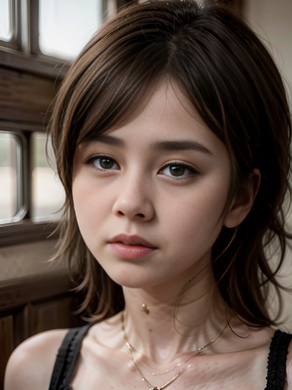 2 Beautiful petite little girl wear light pink sailor skirt with acessories with cute headband on a short shaggy hair
Chained On a jail
Mysterious face and begging face with teary eyes
Beautiful and cute face
Realistic