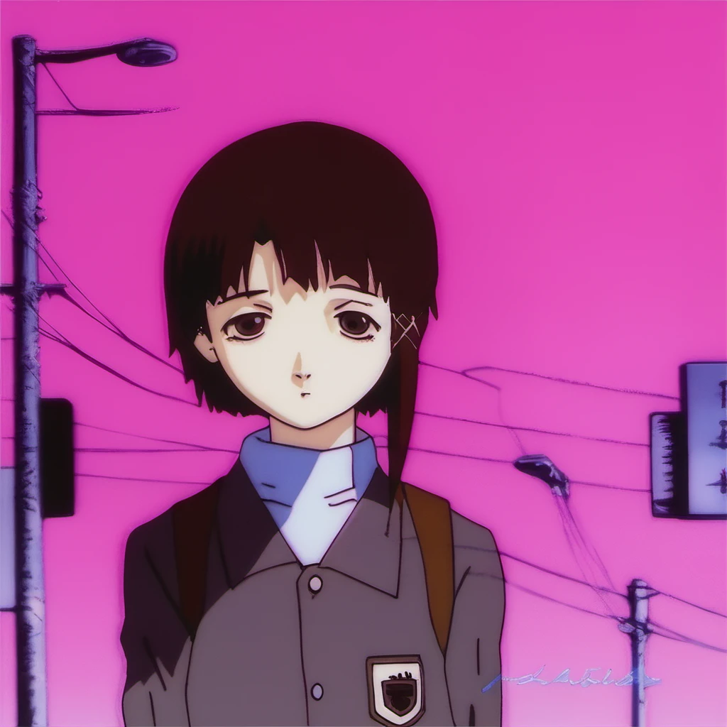 <lora:SDXLLainGlitch:1>, LainiaLain, Serial Experiments Lain