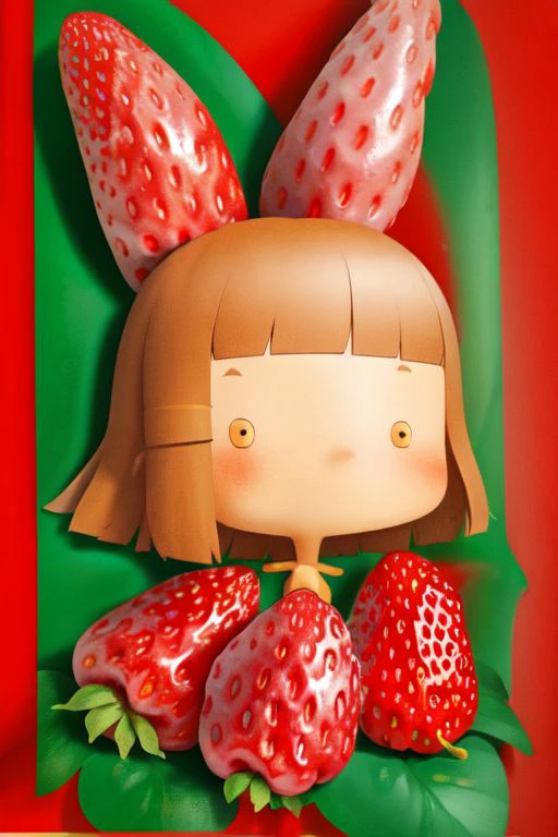 solo, 1girl, strawberry background, <lora:nursery_rhymes_style_v03.05.04.01-4:1>