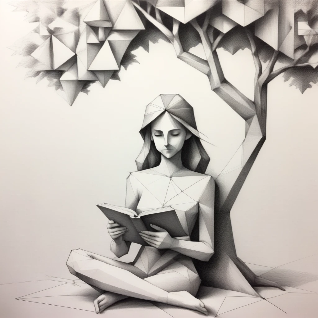 gformix geometric sketch girl with a book under the tree
 <lora:gformix:0.8>