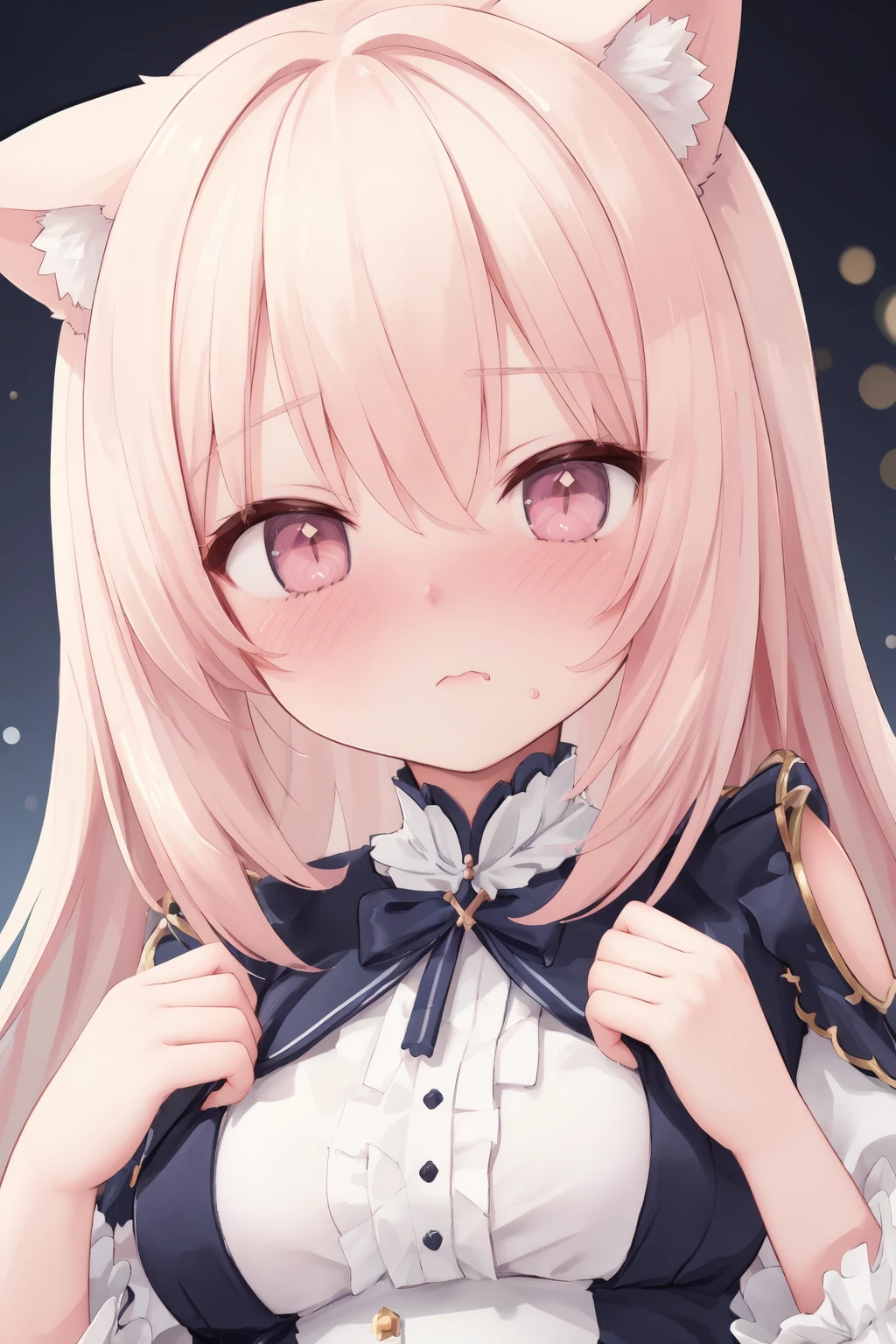 1girl, (20 years old), (animal ears), (dress), (((blush:1.3))), (masterpiece), (best quality), (ultra-detailed), more_details:-1, more_details:0, more_details:0.5, more_details:1, more_details:1.5, glowify