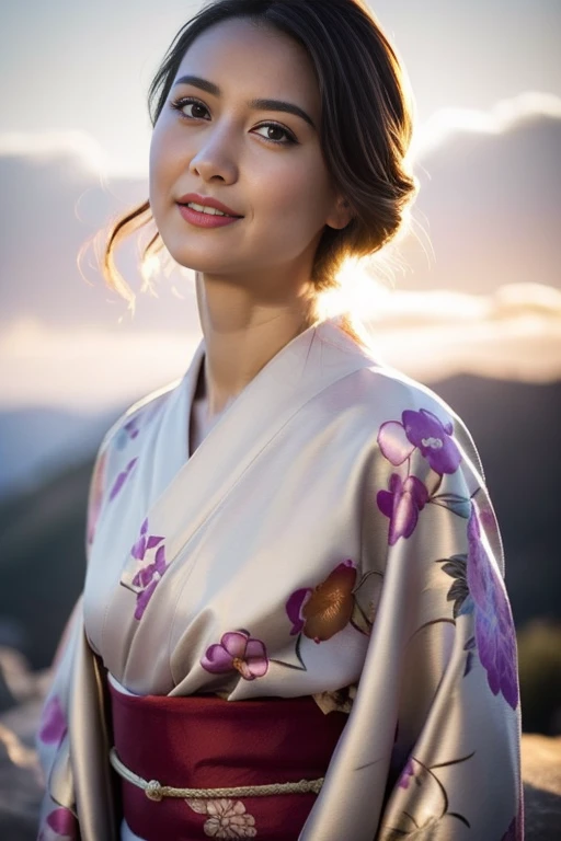 1girl,(wearing a gorgeous floral pattern kimono:1.2),(RAW photo, best quality), (realistic, photo-realistic:1.4), masterpiece, an extremely delicate and beautiful, extremely detailed, 2k wallpaper, Amazing, finely detail, extremely detailed CG unity 8k wallpaper, ultra-detailed, highres, soft light, beautiful detailed girl, extremely detailed eyes and face, beautiful detailed nose, beautiful detailed eyes,cinematic lighting,(on a mountain top,sunrise,new year sunrise),perfect anatomy,slender body,smiling <lora:new_hefu_:0.6>
<lora:ogawaayaka_lora:0.8>