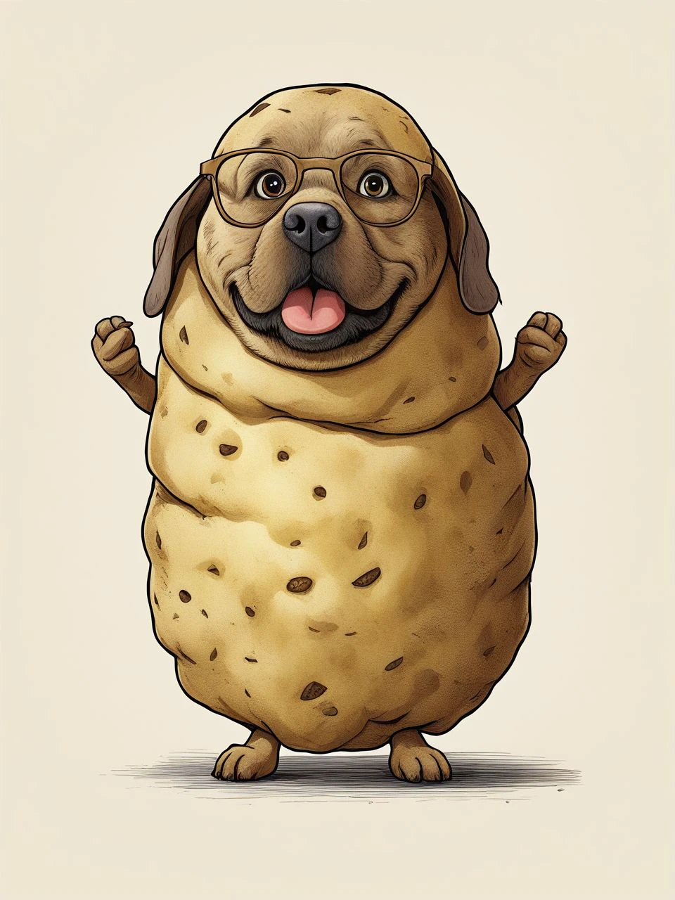 A socially awkward potato HuWoof <lora:SDXL_HuWoof_LoRA:1>