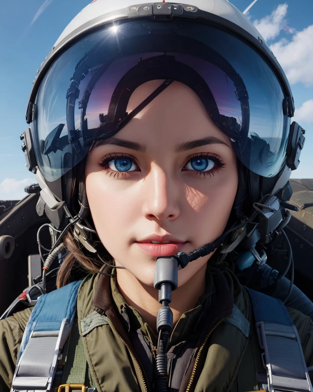 best quality,masterpiece,highly detailed,ultra-detailed, <lora:neg4all_bdsqlsz_V3.5:-1>,1girl, <lora:jetpilotpov:0.75>pilot pov, pilot, military, helmet, cockpit, science fiction,blue sky, fighter jet,, extremely detailed eyes, fantastic details full face, mouth, trending on artstation, pixiv, cgsociety, hyperdetailed Unreal Engine 4k 8k ultra HD,