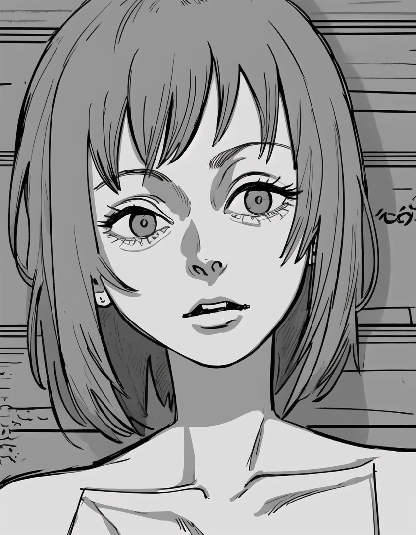 best quality, afterglow, 4k, ((masterpiece)), extremely detailed, 8k, trending on ArtStation, Intricate, High Detail, Sharp focus, fujichai <lora:fujichai:1>, monochrome, greyscale, manga panel, sketch