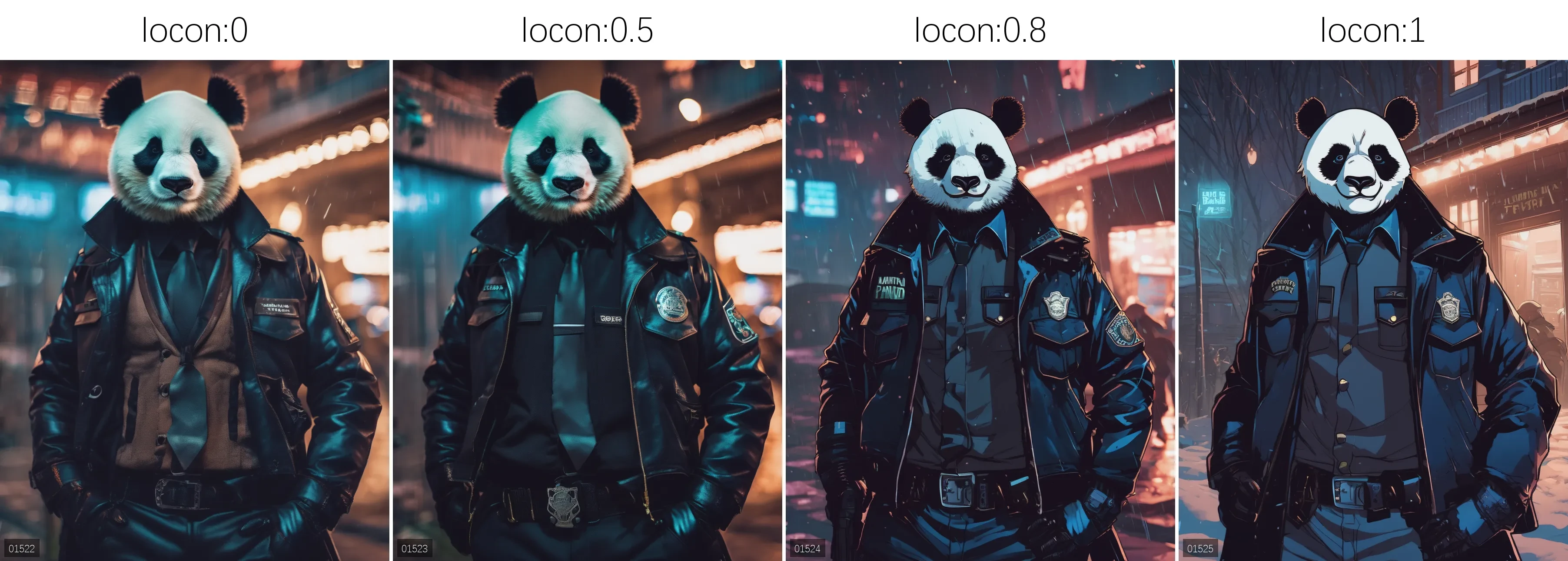 cinematic photo stylized by George Perez and Oleg Oprisco, Anime, Police officer (anthro humanoid giant panda male furry:1.1), he is in a Fantasy setting, wearing jacket, pants, boots, gloves, in focus, Amusing, Cold Lighting, Single Color, skin pores, detailed face . 35mm photograph, film, bokeh, professional, 4k, highly detailed, <lora:furtasticcoffeeturbovis_locon:0>