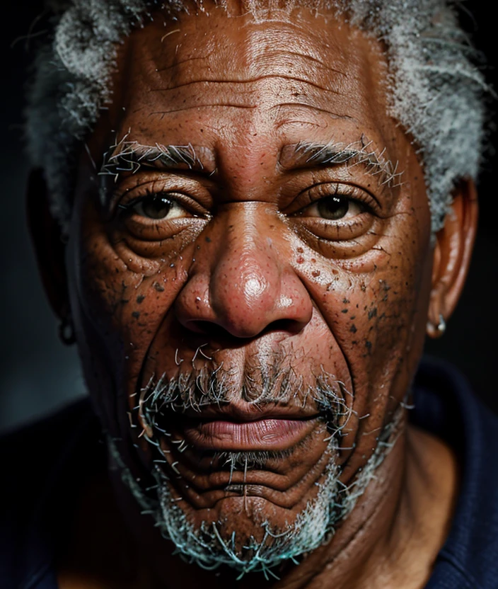 <m0rg2n>, Ultra-HD-realistic-details, close portrait photo, Black background gradient, Warm light, detailed eyes, Photographic portrait
