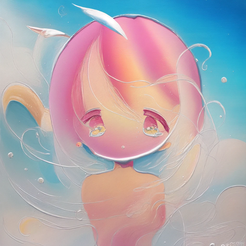 <lora:odamifuu_v1:1> masterpiece, best quality, odamifuu:2, impasto, pastel rainbow, acrylic painting