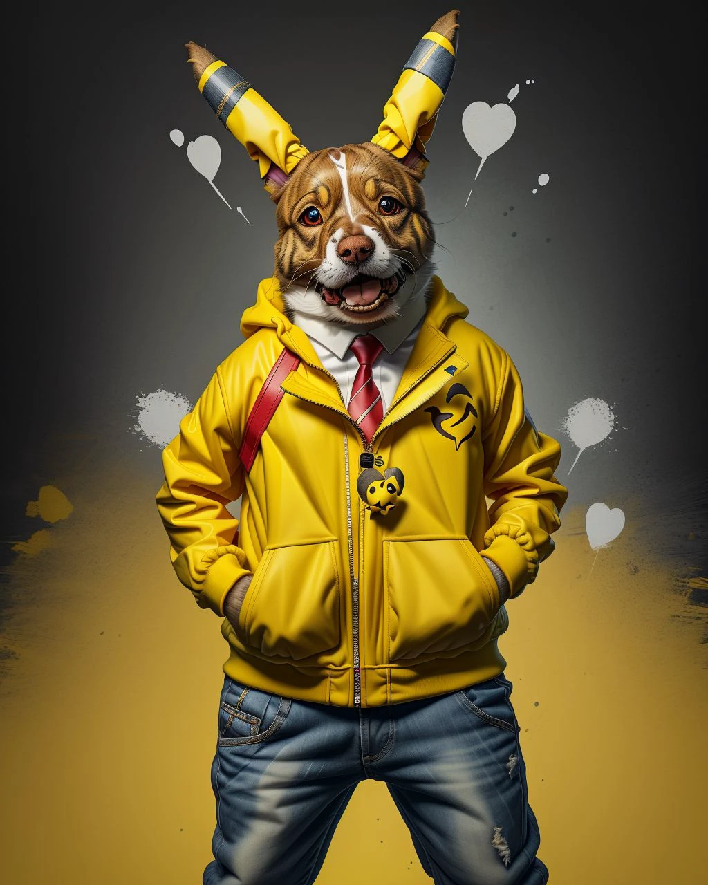 Pikachu HuWoof <lora:SD15-HuWoof-LoRA:1>