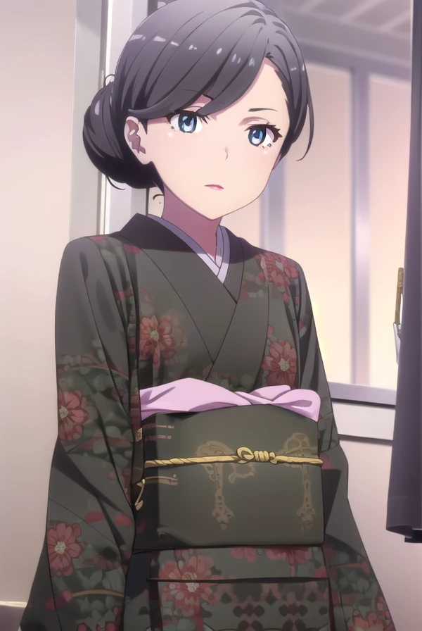 motheryukinoshita, <lora:mother yukinoshita s3-lora-nochekaiser:1>,
mother yukinoshita, short hair, blue eyes, black hair, hair bun, single hair bun, hair up,
BREAK japanese clothes, kimono, sash, makeup, obi, floral print, lipstick, black kimono,
BREAK indoors,
BREAK looking at viewer, (cowboy shot:1.5),
BREAK <lyco:GoodHands-beta2:1>, (masterpiece:1.2), best quality, high resolution, unity 8k wallpaper, (illustration:0.8), (beautiful detailed eyes:1.6), extremely detailed face, perfect lighting, extremely detailed CG, (perfect hands, perfect anatomy),