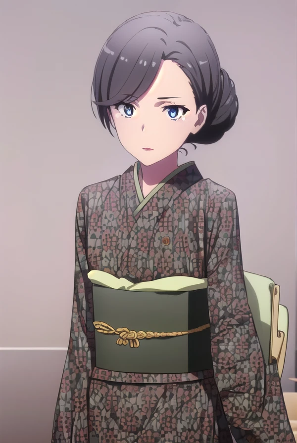 motheryukinoshita, <lora:mother yukinoshita s3-lora-nochekaiser:1>,
mother yukinoshita, short hair, blue eyes, black hair, hair bun, single hair bun, hair up,
BREAK japanese clothes, kimono, sash, makeup, obi, floral print, lipstick, black kimono,
BREAK indoors,
BREAK looking at viewer, (cowboy shot:1.5),
BREAK <lyco:GoodHands-beta2:1>, (masterpiece:1.2), best quality, high resolution, unity 8k wallpaper, (illustration:0.8), (beautiful detailed eyes:1.6), extremely detailed face, perfect lighting, extremely detailed CG, (perfect hands, perfect anatomy),