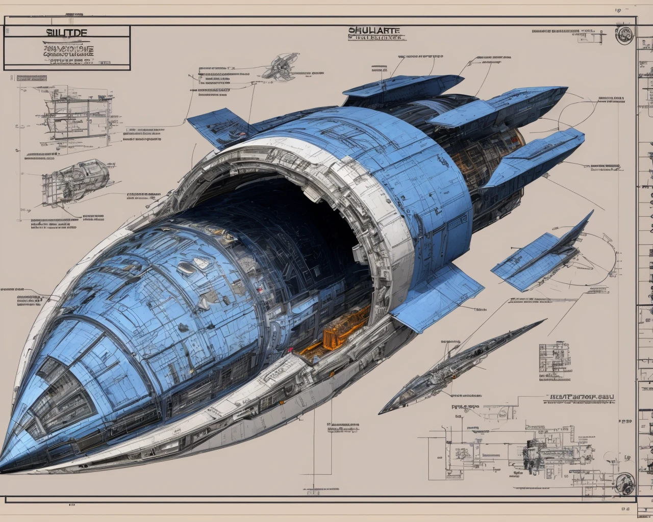 masterpiece, high quality, absurdres, 8K ,UHD
<lora:Blueprint_last:1>
wormhole shuttle, Blueprint Schematic Drawing, , technical drawing, blueprint, schematic