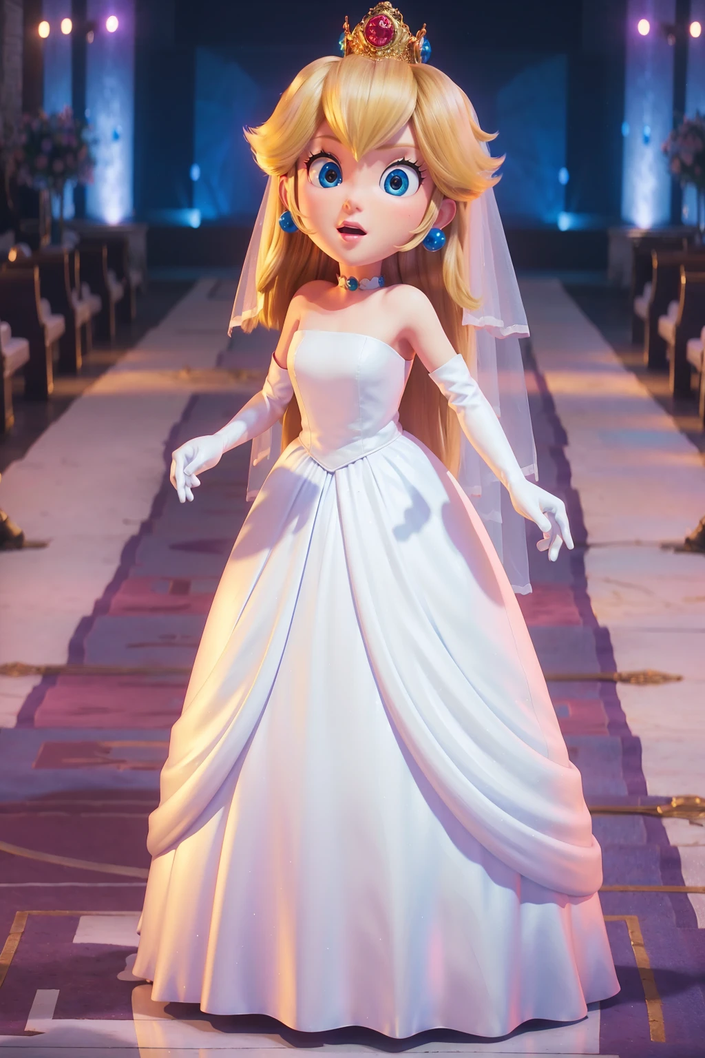 8k,highres,wallpaper, 3d, 3d animation, best quality, 1girl,looking at viewer,wedding, white dress, upper body,
<lora:mpeachv6:0.9>