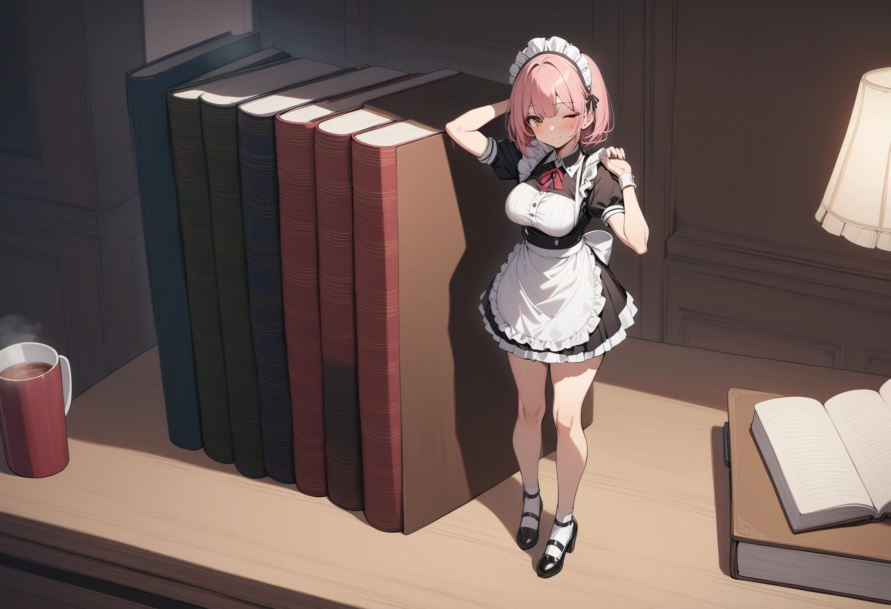 on the desk