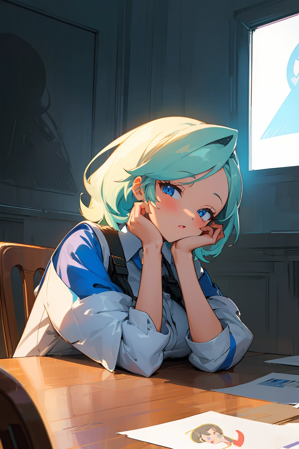 ((((ultra illustrated style:1.0)))),best quality,best animated,masterpiece,ray tracing, global illumination,breast rest,breasts on table,upper body,1girl, solo
<lora:breast rest,breasts on table,upper-000005:0.6>