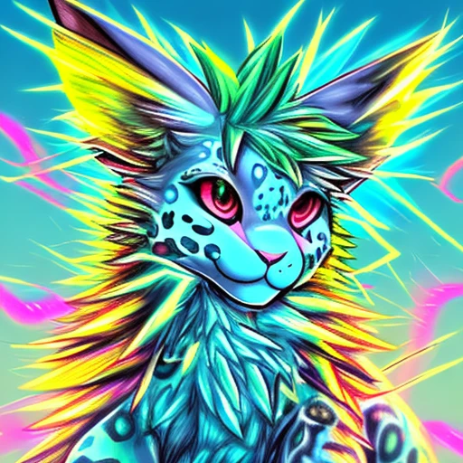 Outrun synthwave vaporwave (solo)
(Jolteon, lynx, bunny, dragon, snow_leopard hybrid) (complex background) (pfp, wallpaper), (<lora:last-000008:.3> jaraz)