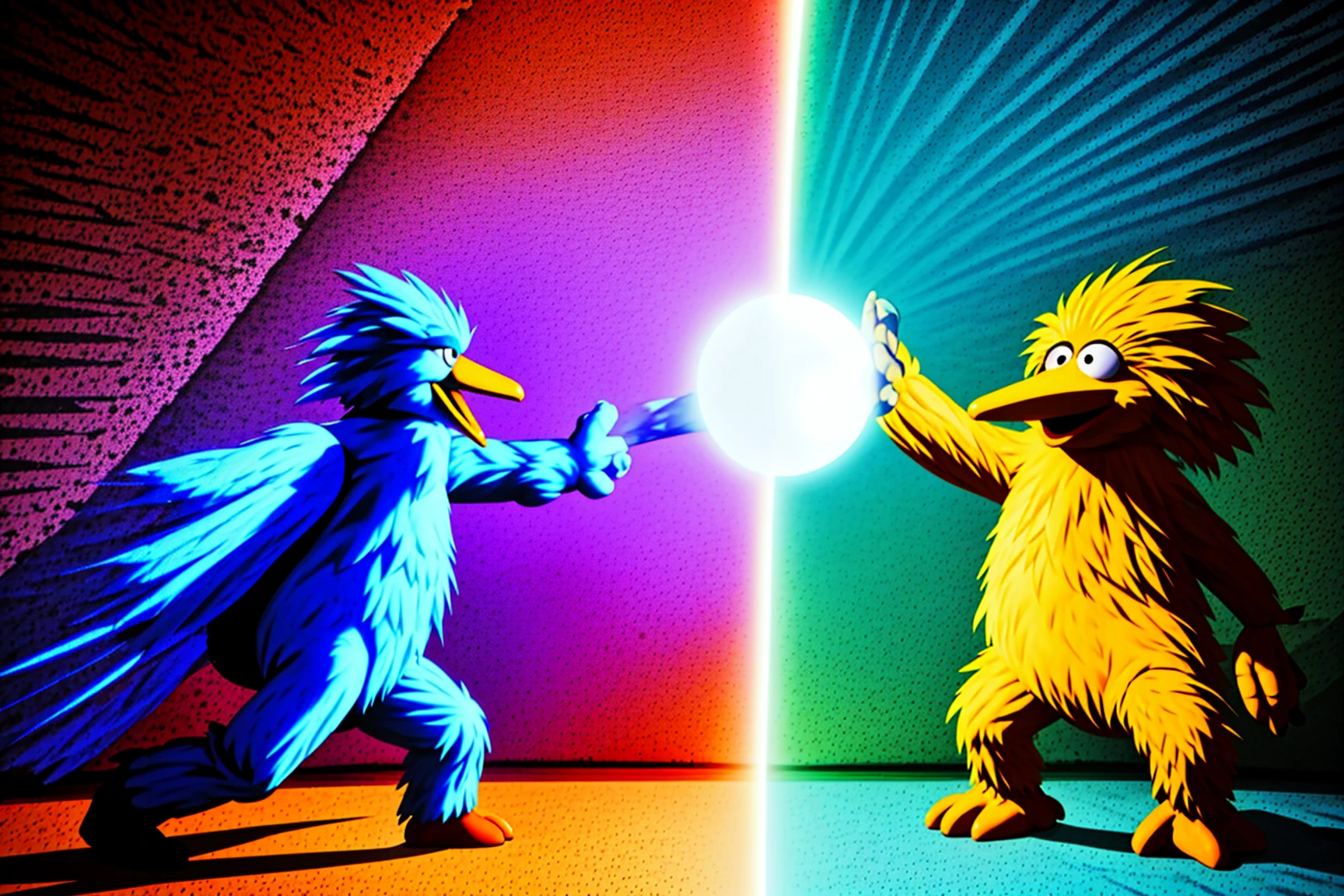<lora:LCM_LoRA_Weights_SD15:1>, yomama_beam,  <lora:yomama_kamehameha_beam-10 (1):0.85> ,   <lora:Bigbird:0.3> Bigbird, 1 mascot