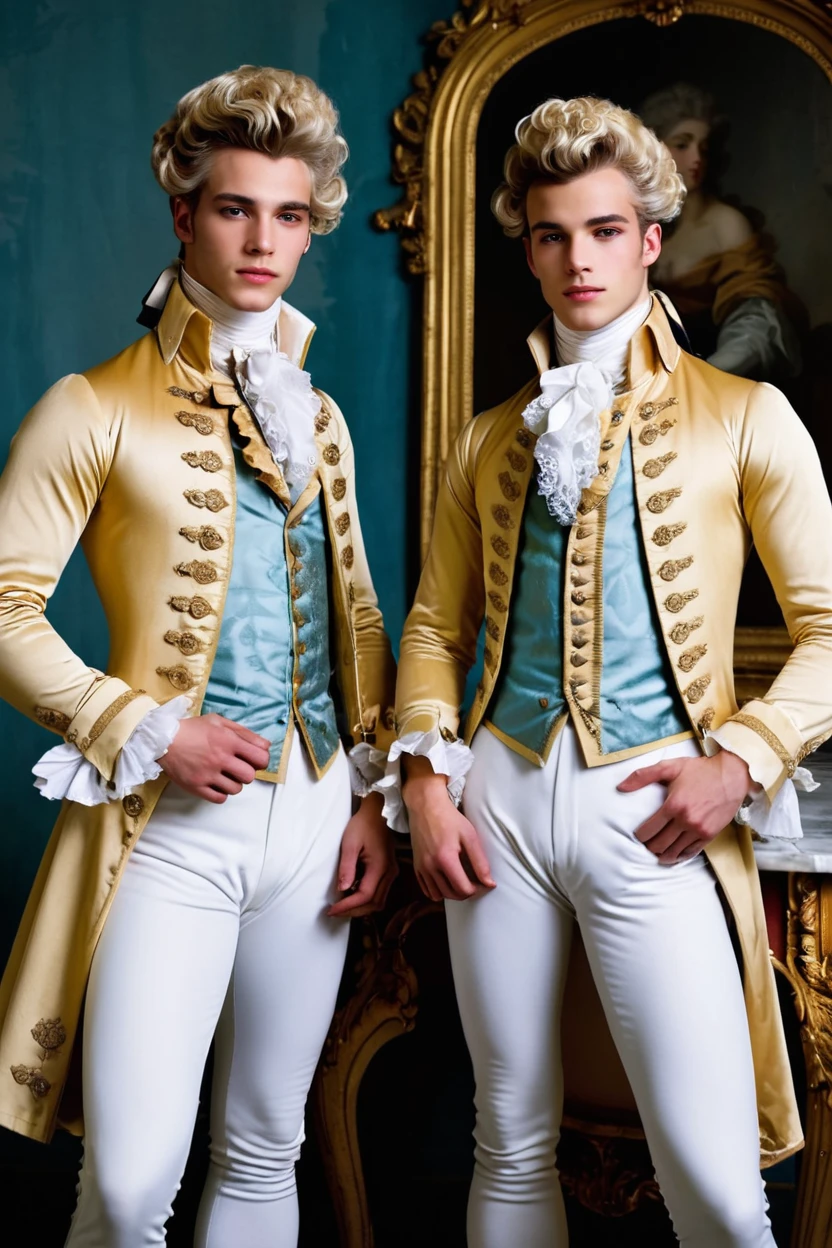 2men, young men, Rococo aesthetic