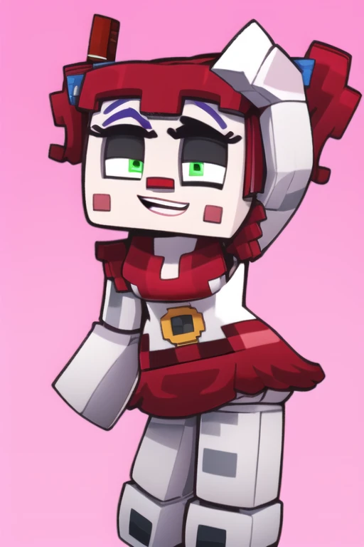 <lora:babymc-08:1> babymc, simple pink background, full body, <lora:cutememe-01:1> xiaoren,chibi