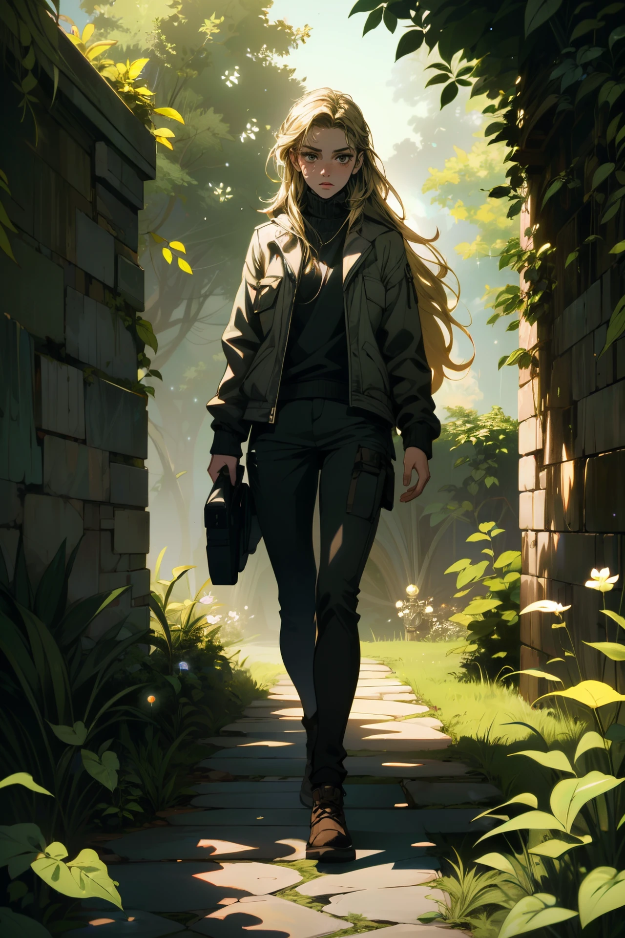 ((ultra detailed, masterpiece, absurdres))
<lora:TLOU2Abby:0.9>
TLOU2Abby, 1girl, solo, long hair, blonde hair, Under a canopy of fairy lights, flowing tulle skirt, cinematic spotlight creating soft highlights, surrounded by floating ethereal orbs