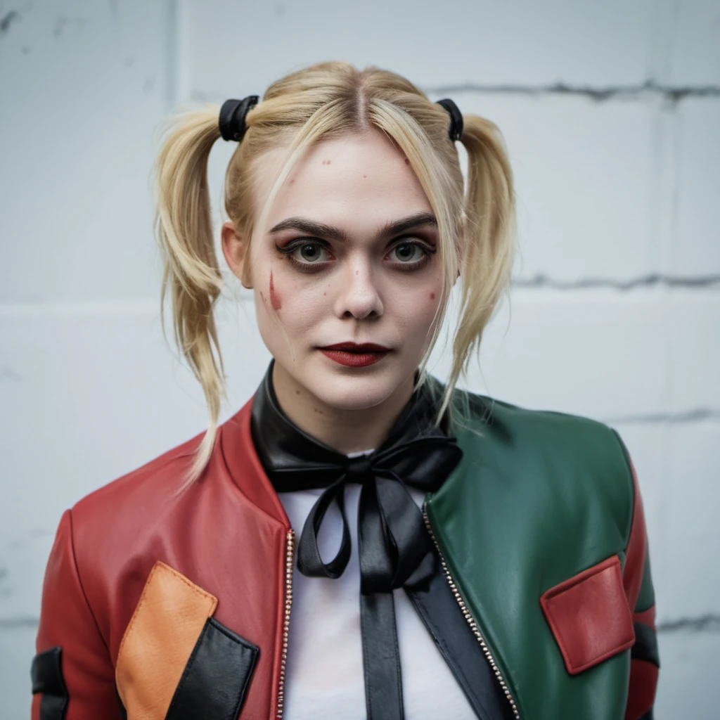 High res closeup portrait photo of an actress dressed as Harley Quinn, f /2.8, Canon, 85mm,cinematic, high quality, skin texture, looking at the camera,  elixolsen,   <lora:eliolsen_juggerX_v7_standard_wocap_merger_27_74_98_02_03_05-elixolsen:1>