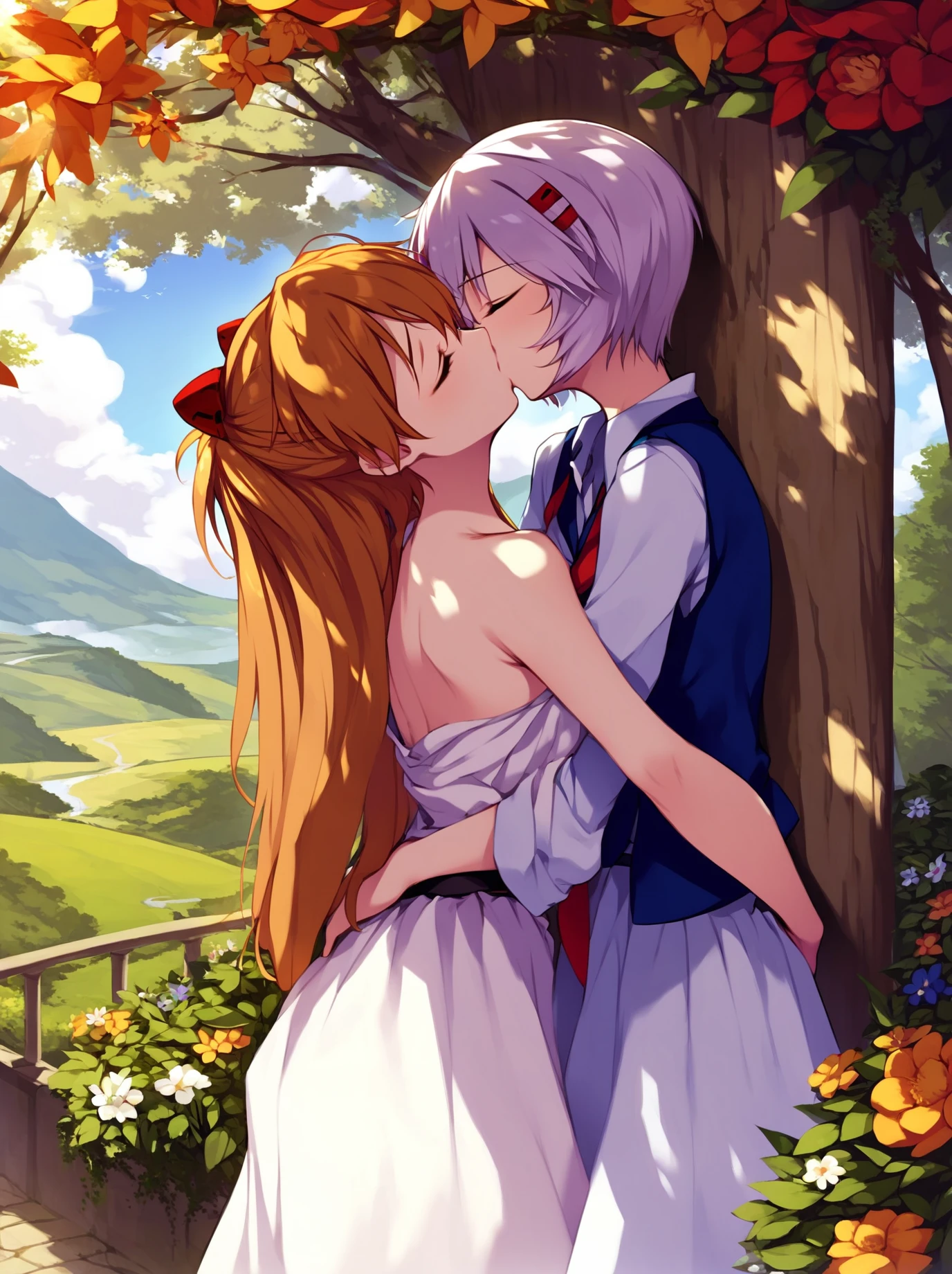score_9, score_8_up, score_7_up, best quality, masterpiece, sfw, anime
BREAK
2girls hugging and kissing each other, souryuu asuka langley, rei ayanami, standing, outdoors
<lora:ke-ta_pony_v4-000010:1>