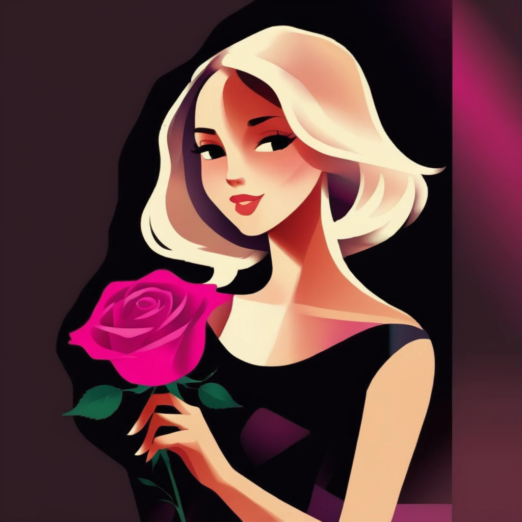simplakart woman with rose on black background
<lora:simplakart:1>