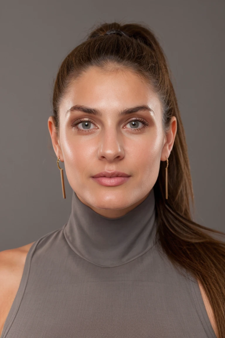 portrait, 1girl, woman in gray sleeveless turtleneck, simple background, soft colors, masterpiece, high quality, (high detailed skin:1.1)
<lora:carla_humphrey_lora_v01:1> 8carla