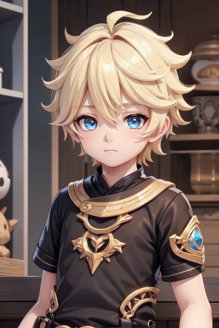 1 boy,more details in eyes,cute,looking at viewer, adorabel boy,cute face,details sky,handsome,young,juvenile,((masterpiece:1.4,best quality)),multiple details,colorful hair,eyeshadow, blonde hair, blue eyes, sfw,  <lora:Aether1-10:0.7>