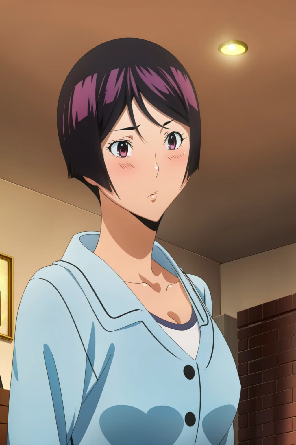 (best quality:1.3), (masterpiece:1.3) 1girl, <lora:iwase:1> iwaseaiko,blush,